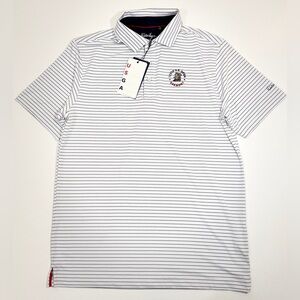 Walter Hagen White and Black Striped Polo Shirt